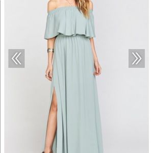 HACIENDA MAXI DRESS ~ SILVER SAGE CRISP